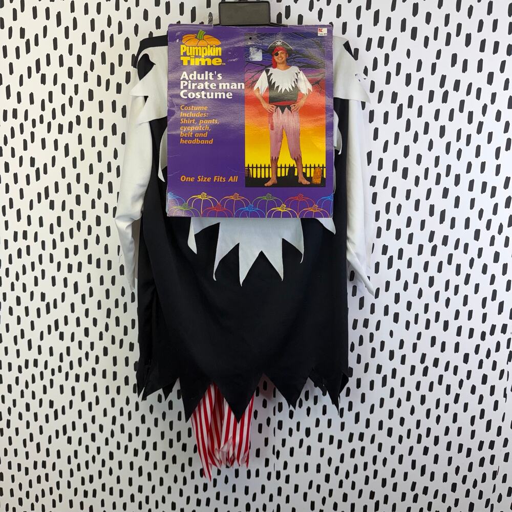 Vintage 1990s Pumpkin Time New Men's Pirate Costume one size fits all